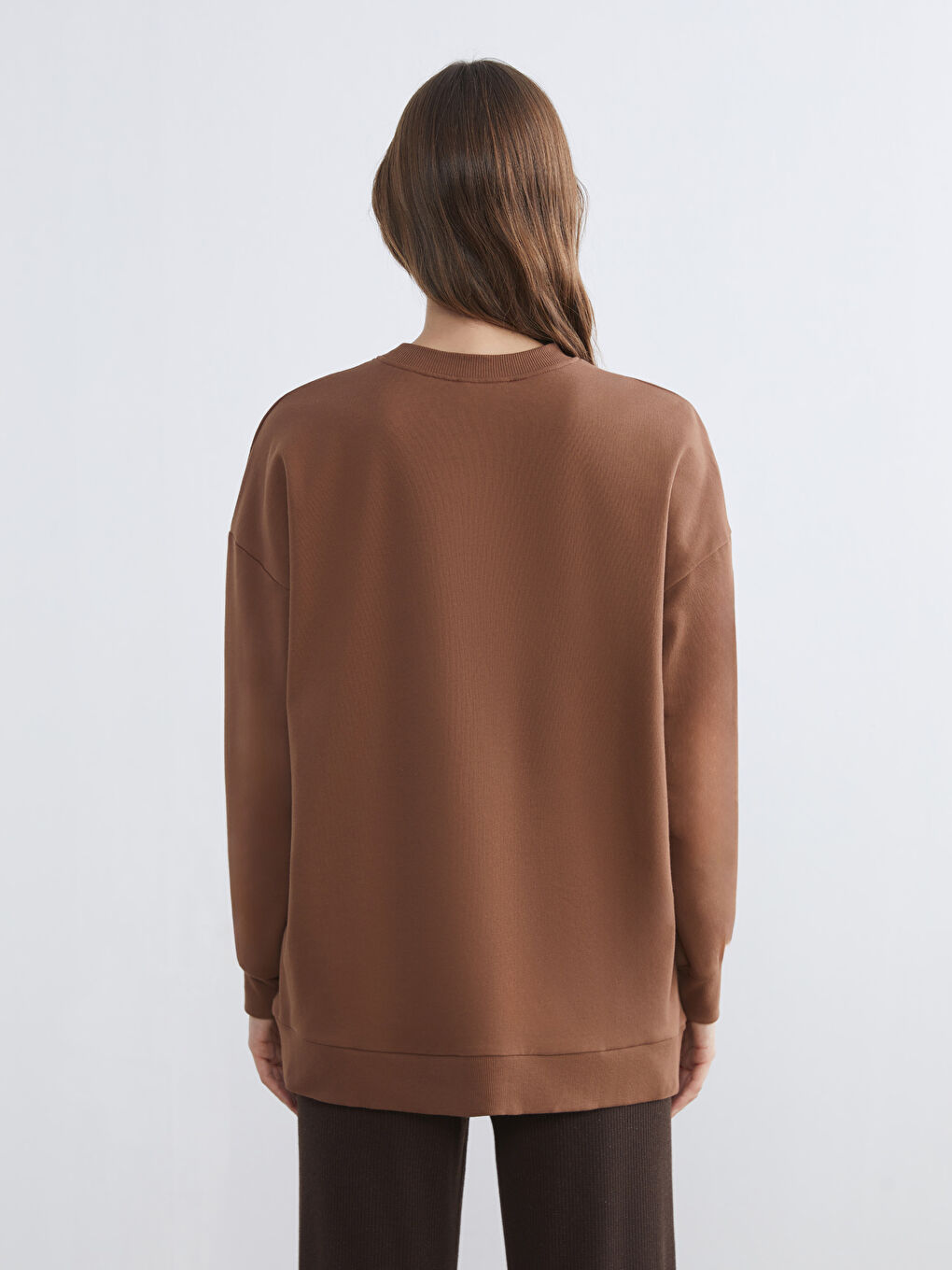 Woman BROWN Sweatshirt Tunic-3
