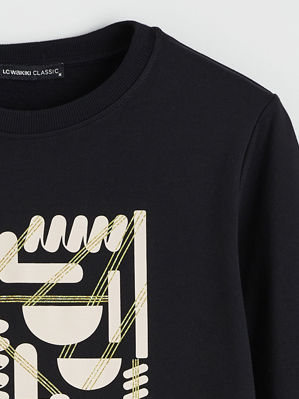 Crew Neck Printed Women's Sweatshirt Tunic-5