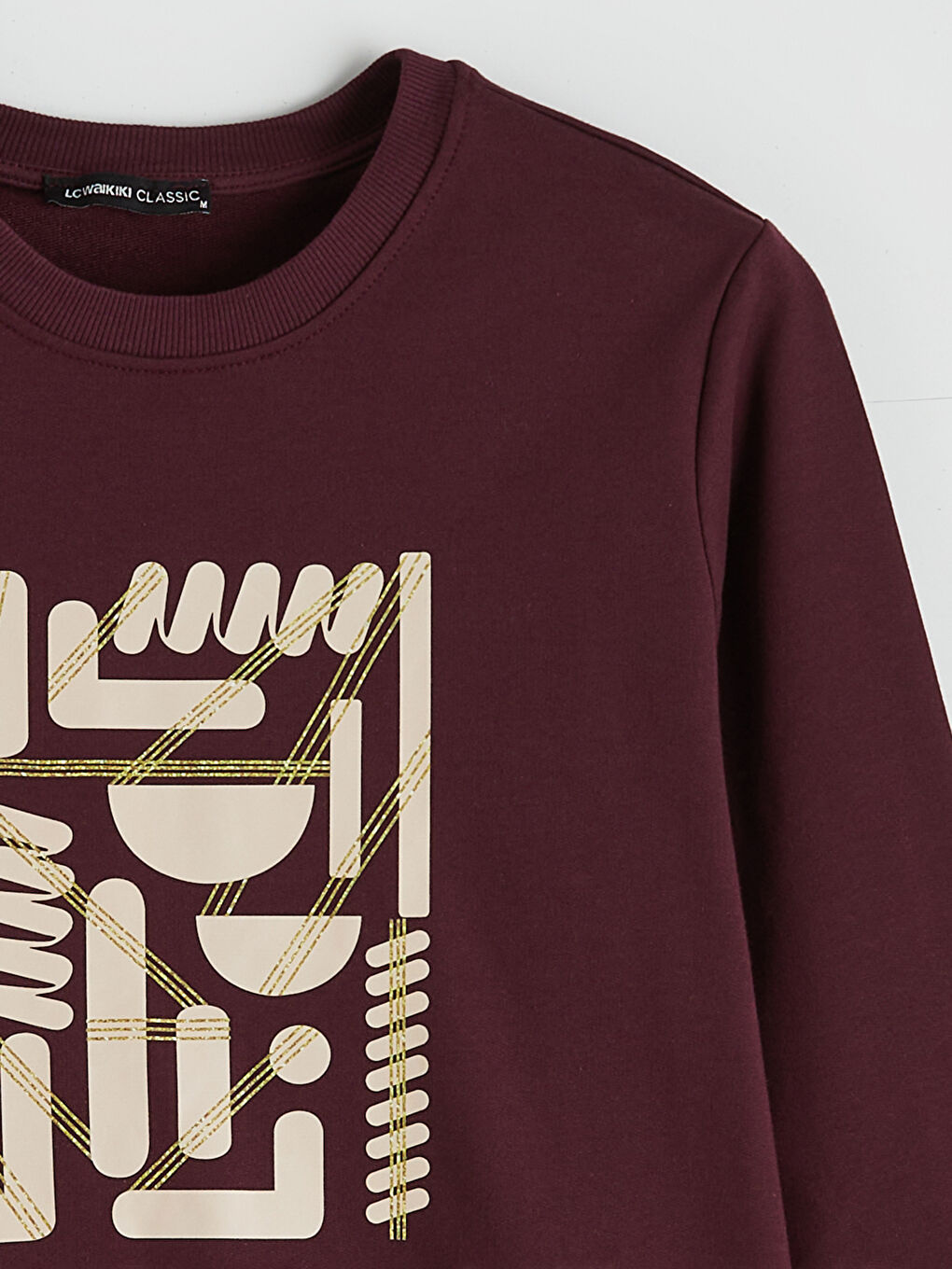 Crew Neck Printed Women's Sweatshirt Tunic-5