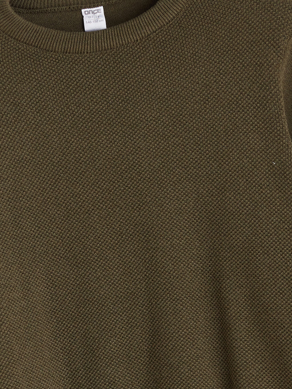 Turuncu Bisiklet Yaka Erkek Çocuk Triko Kazak-1