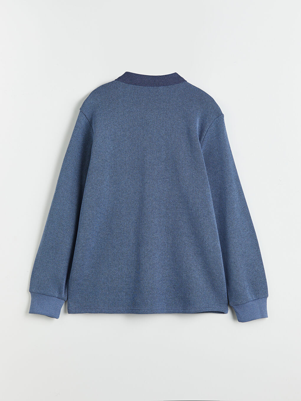 Mavi Polo Yaka Erkek Triko Kazak-5