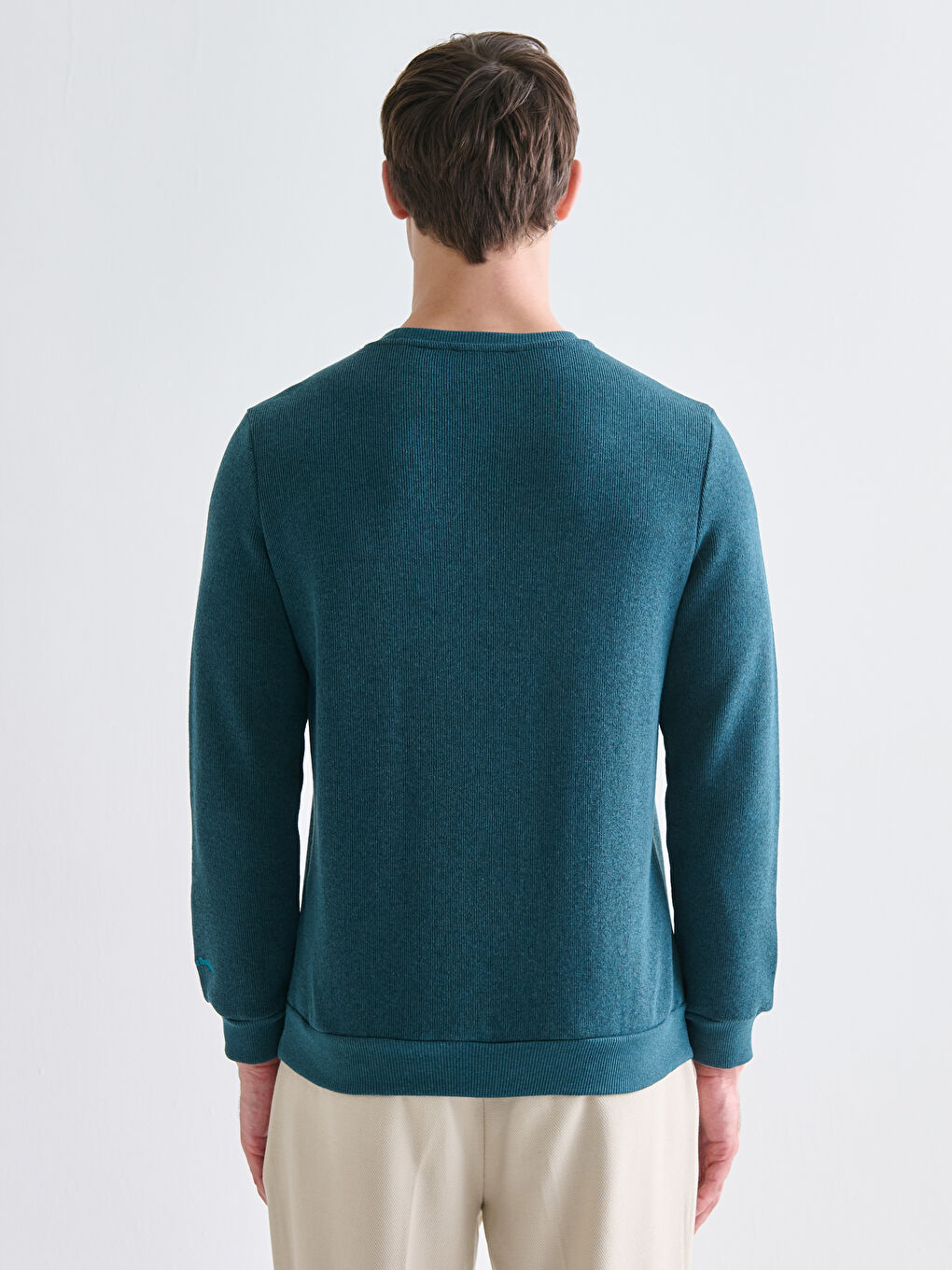 Mavi Bisiklet Yaka Erkek Triko Kazak-3