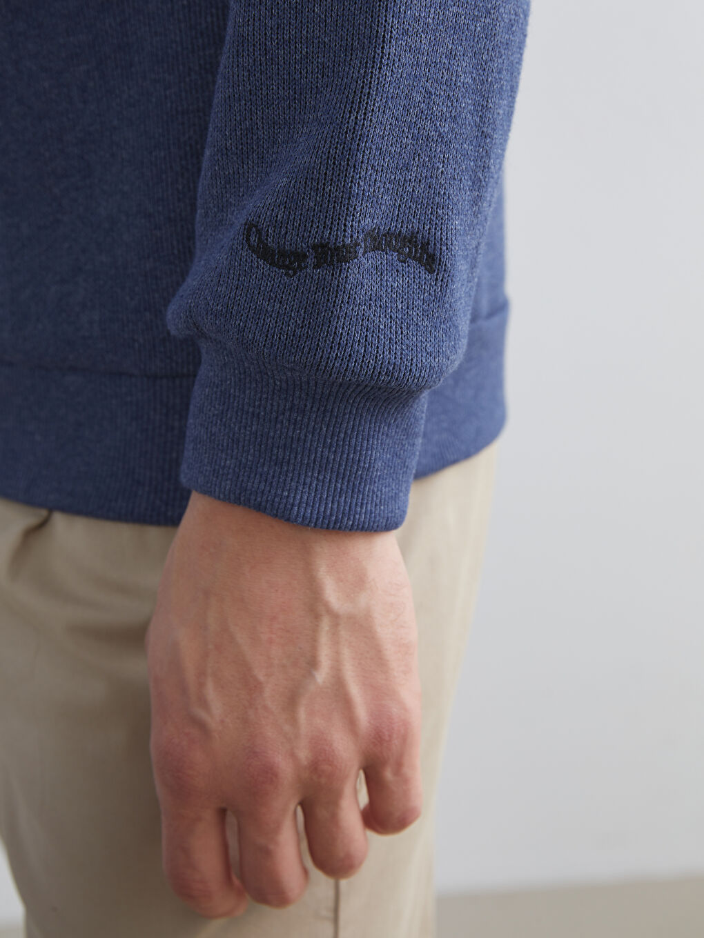 Petrol Bisiklet Yaka Erkek Triko Kazak-2