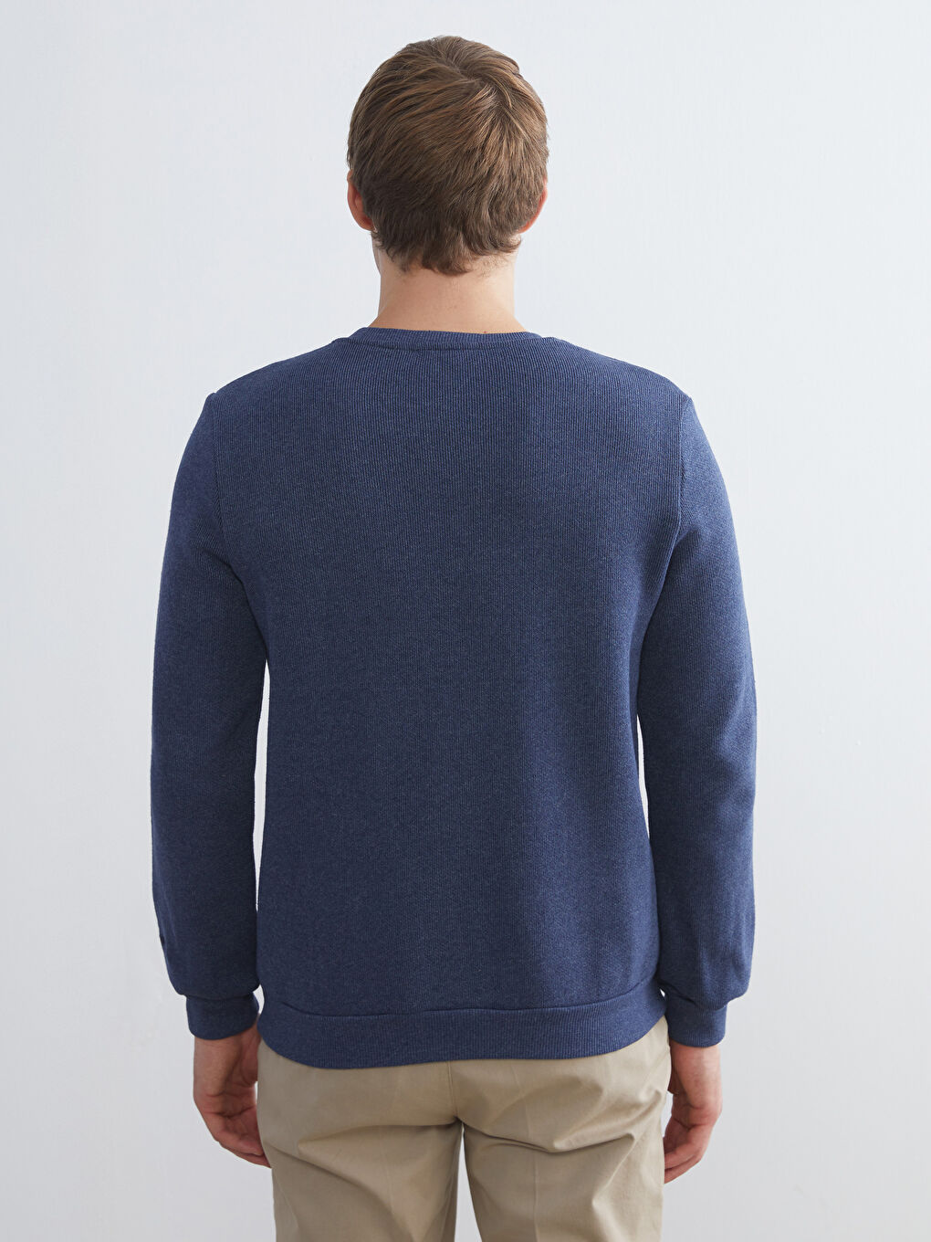 Petrol Bisiklet Yaka Erkek Triko Kazak-3