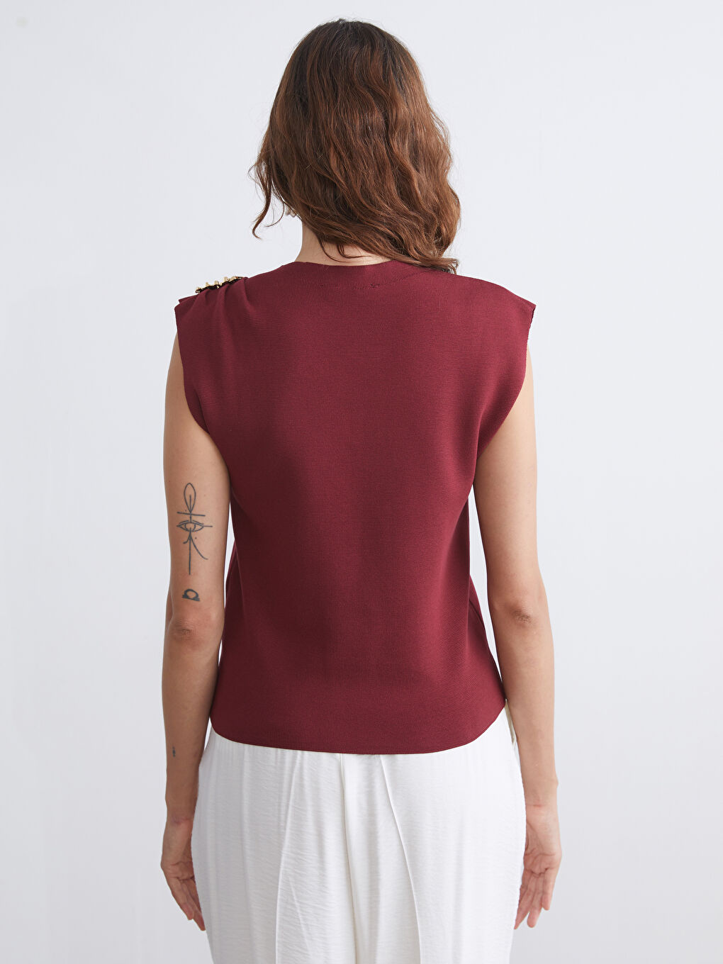 LCW Vision Crew Neck Women's Knitwear Tank Top -W5FE26Z8-CVV