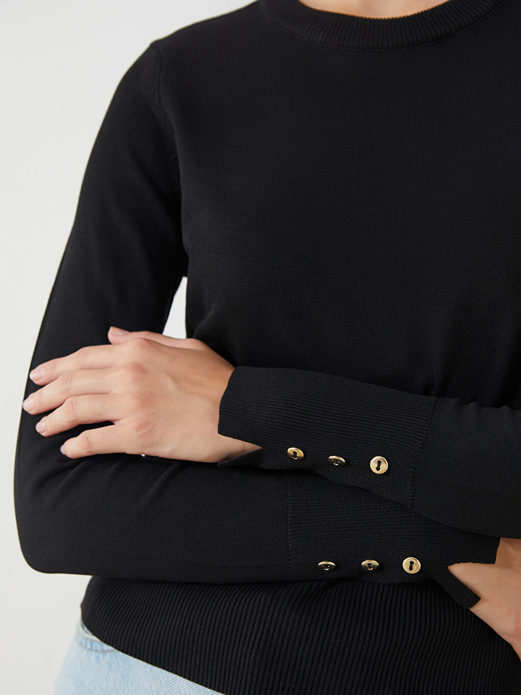 LCW Vision Crew Neck Women's Knitwear Sweater -W5FE27Z8-CVL