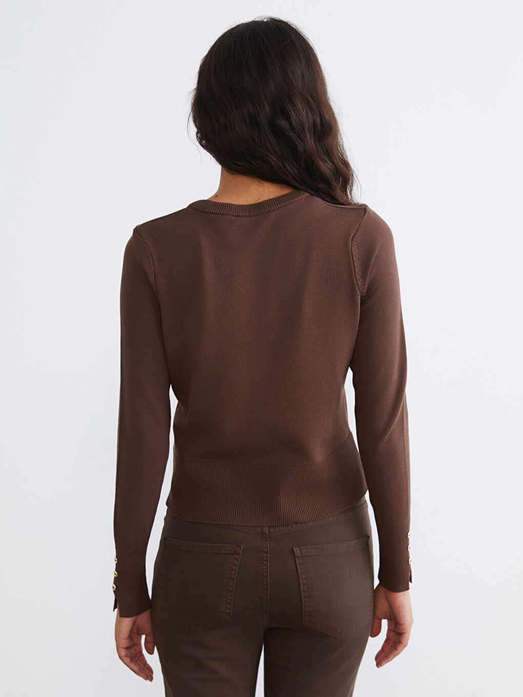 Crew Neck Women's Knitwear Sweater-3