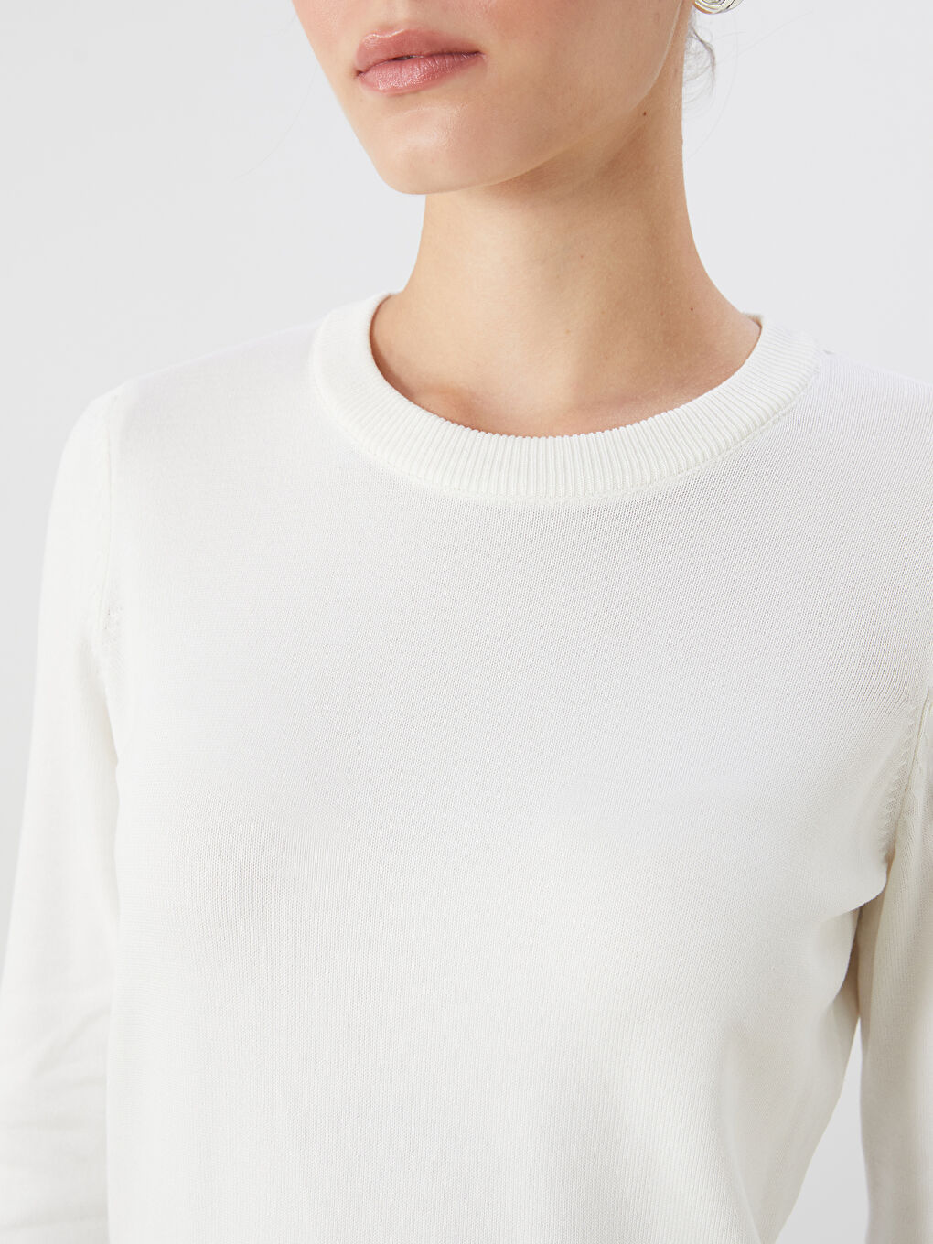 LCW Vision Crew Neck Women's Knitwear Sweater -W5FE27Z8-FDU