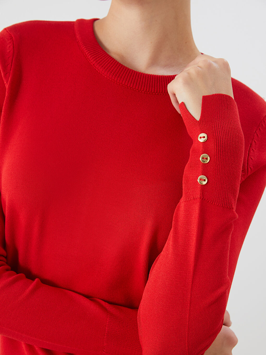 LCW Vision Crew Neck Women's Knitwear Sweater -W5FE27Z8-HJQ