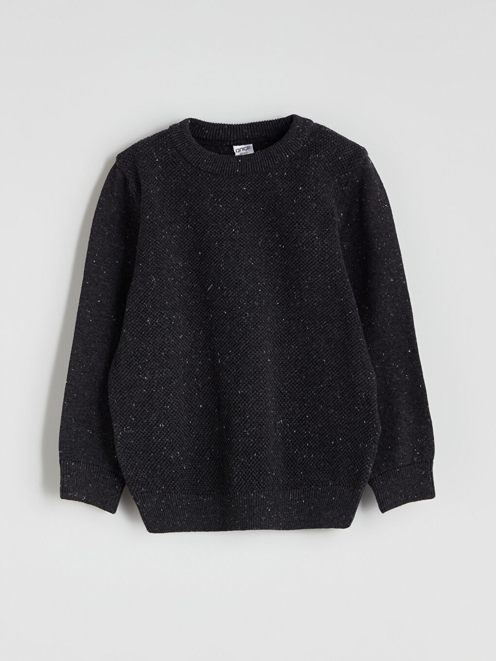 Antrasit Bisiklet Yaka Uzun Kollu Erkek Çocuk Kazak