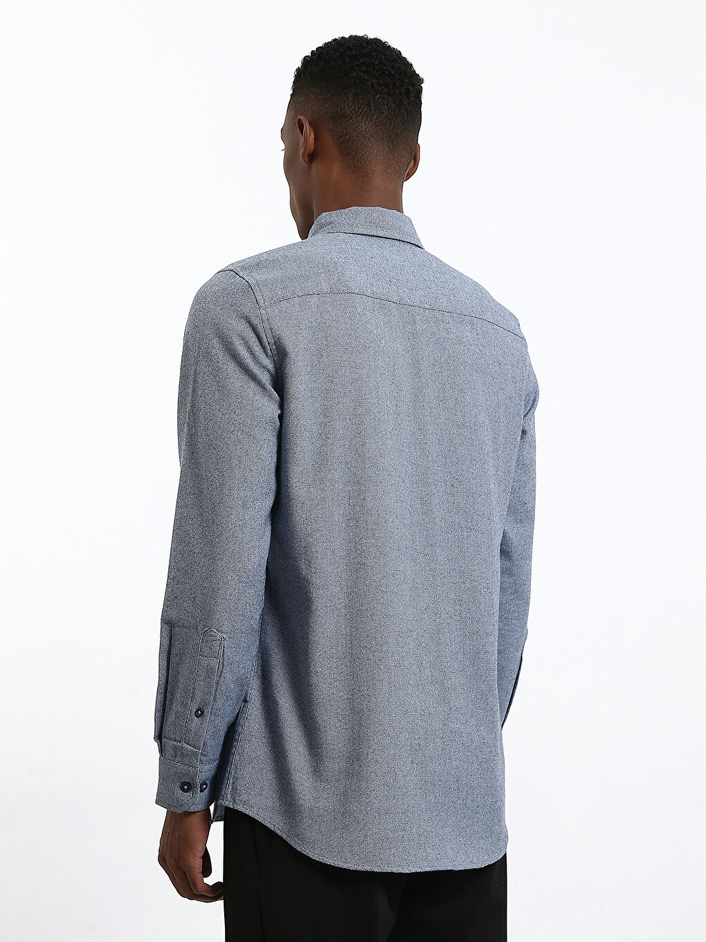 Regular Fit Dobby Fabric Men's Shirt-4