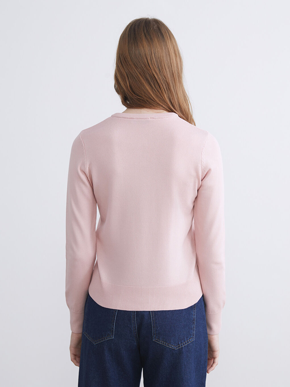 LCW Vision Crew Neck Women's Knitwear Cardigan -W5FE39Z8-JPW
