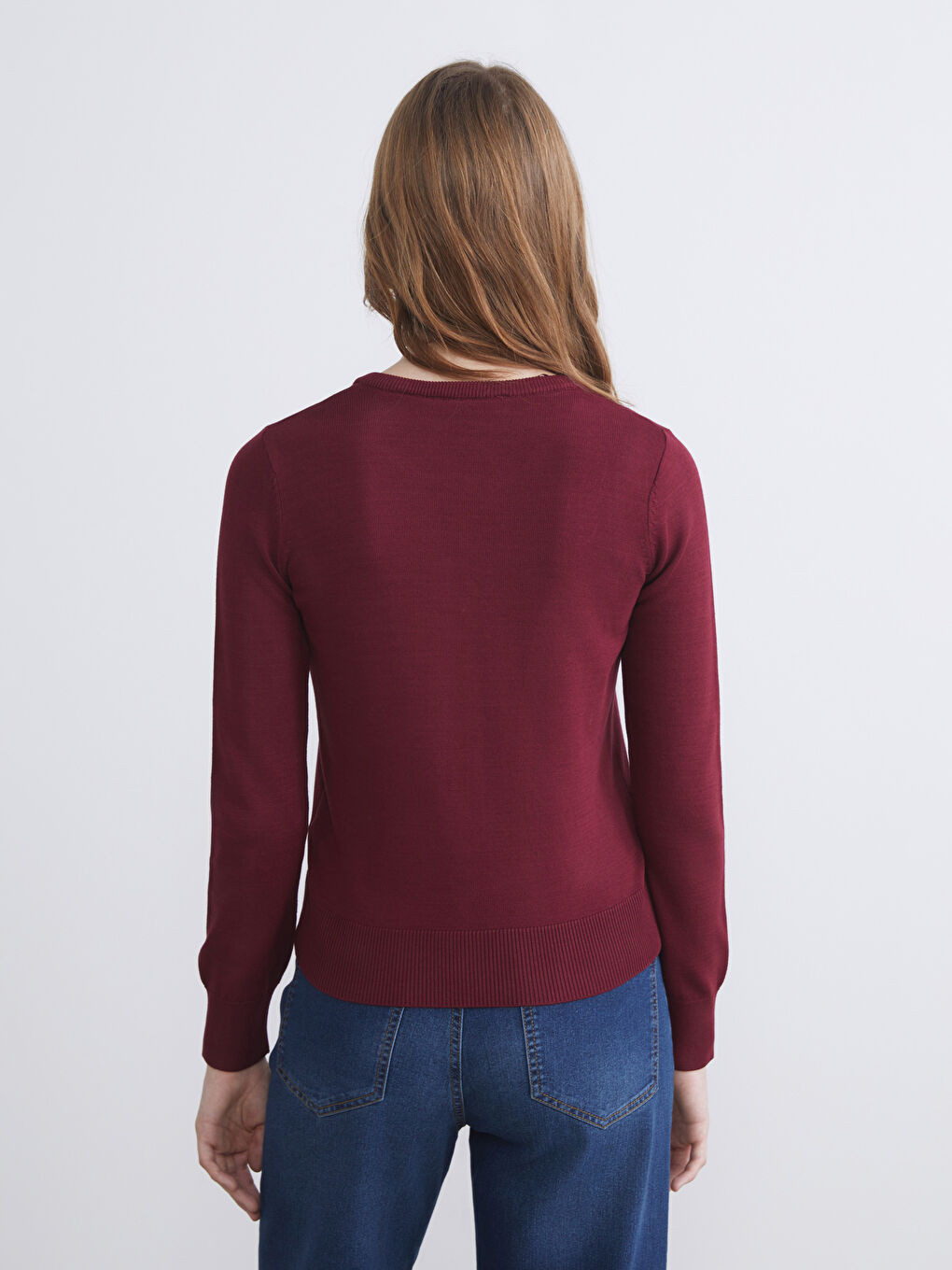 LCW Vision Crew Neck Women's Knitwear Cardigan -W5FE39Z8-R3J