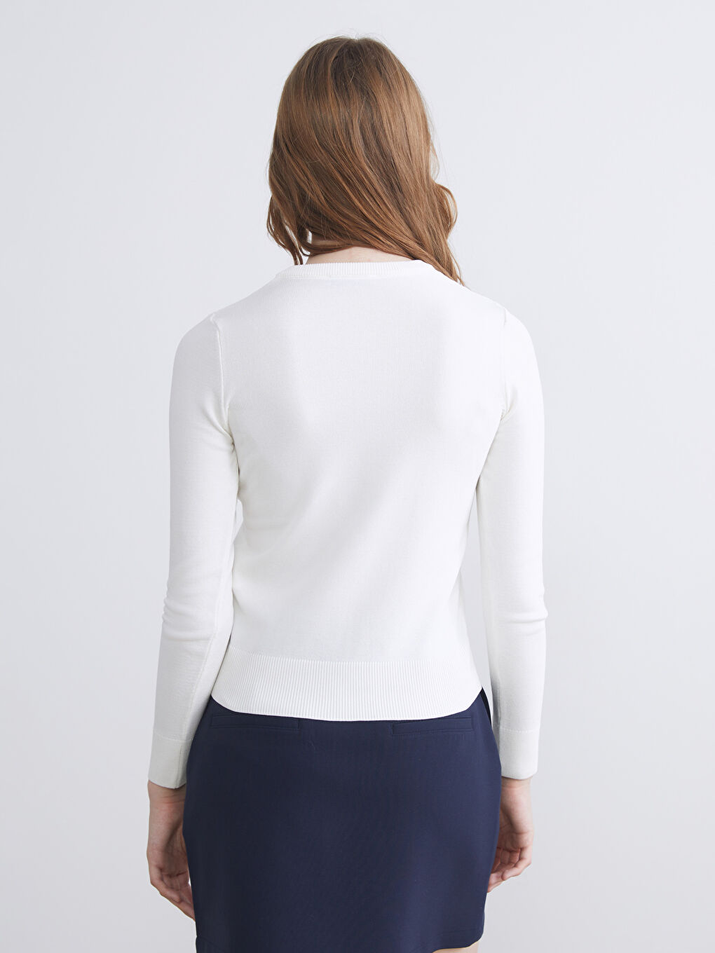 LCW Vision Crew Neck Women's Knitwear Cardigan -W5FE39Z8-R9J
