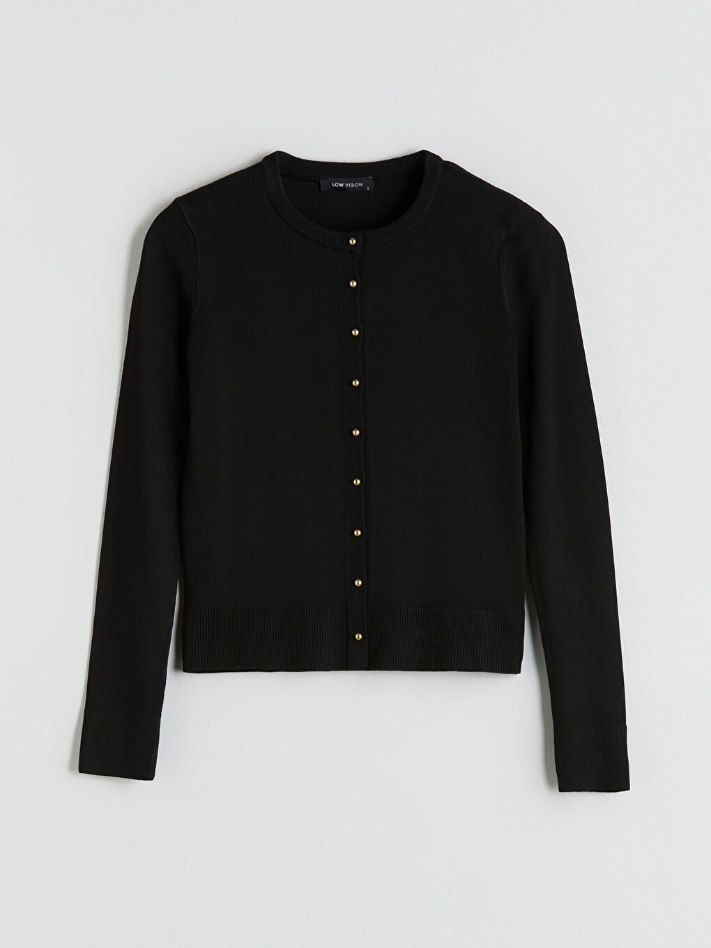 LCW Vision Crew Neck Women's Knitwear Cardigan -W5FE39Z8-CVL