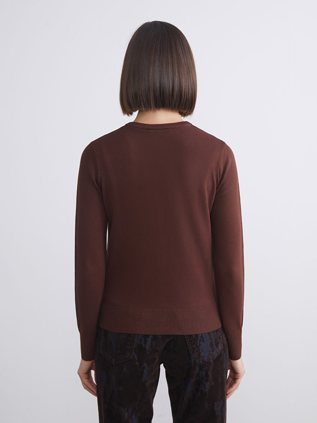 LCW Vision Crew Neck Women's Knitwear Cardigan -W5FE39Z8-HCJ