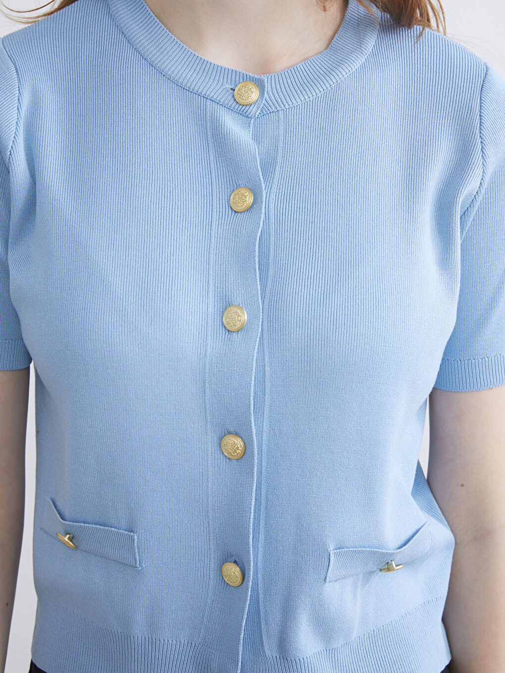 Mavi Bisiklet Yaka Kadın Triko Hırka-2