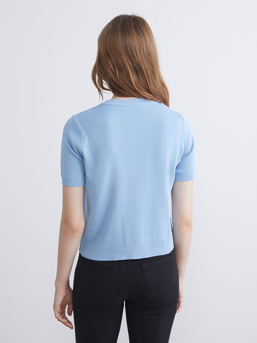 Mavi Bisiklet Yaka Kadın Triko Hırka-3