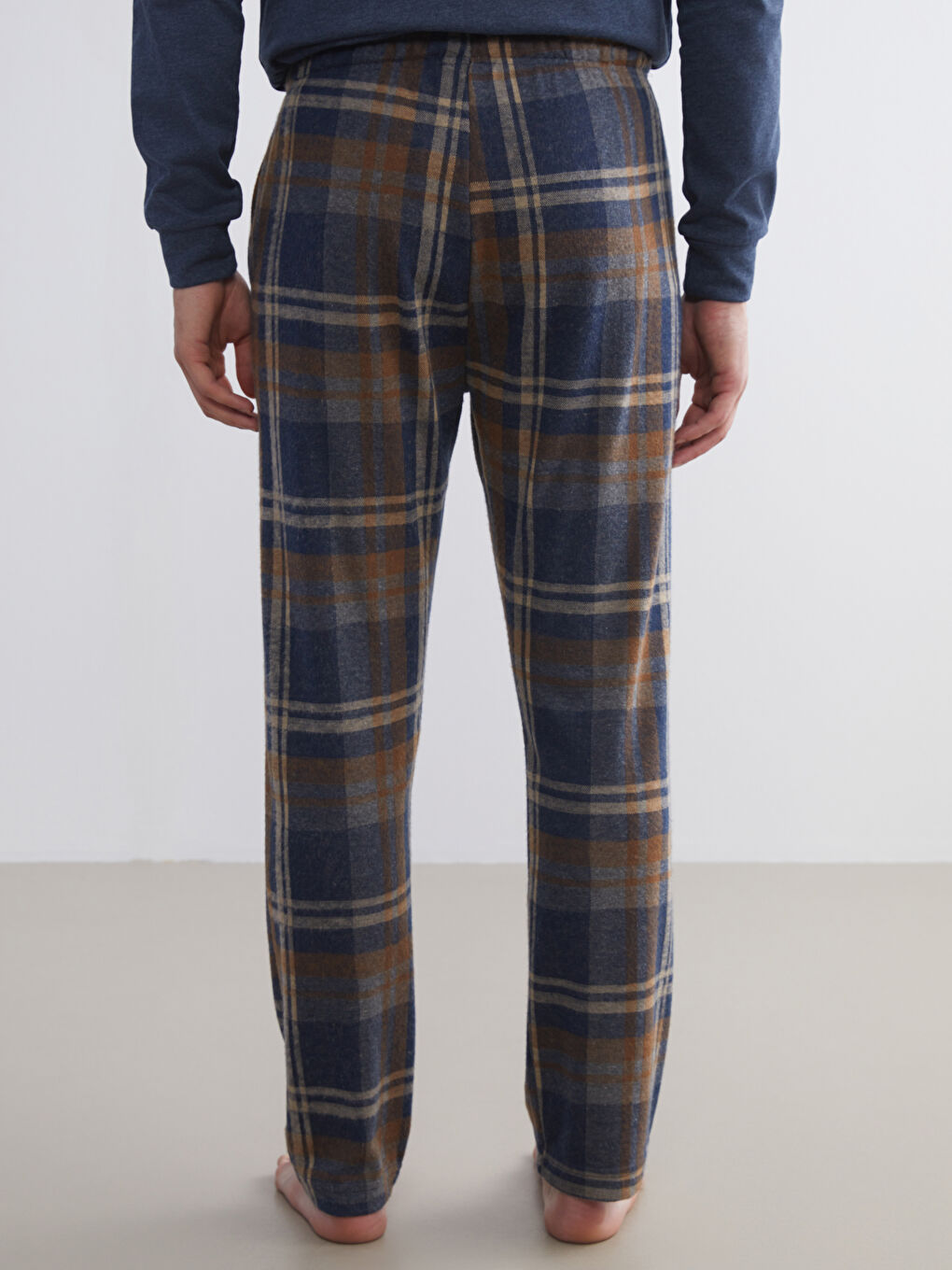 Kahverengi Standart Kalıp Erkek Pijama Alt-3