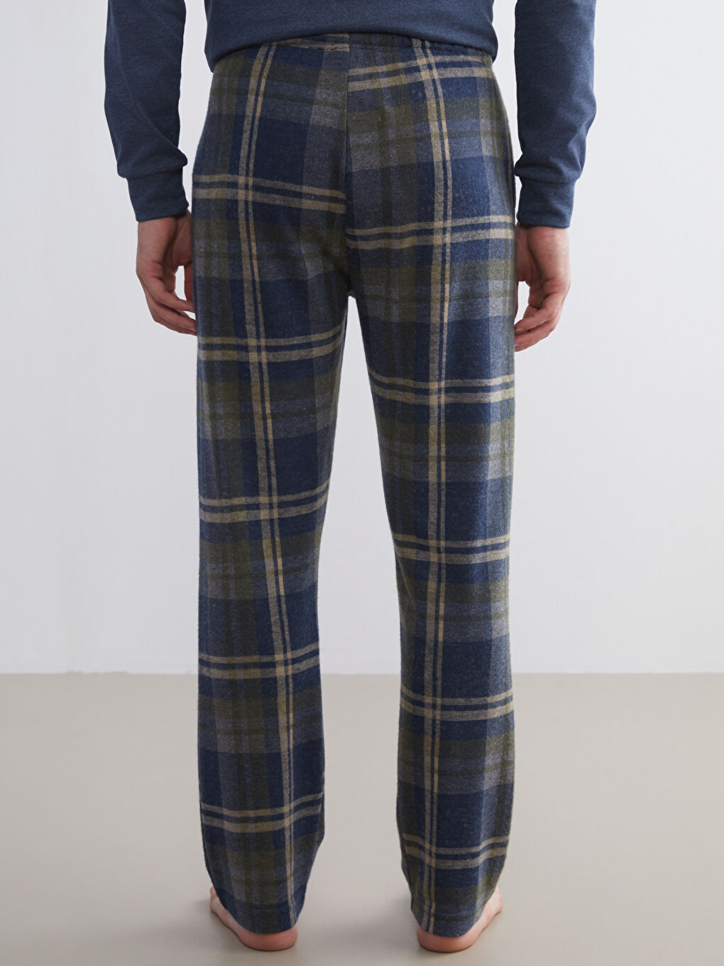 Yeşil Standart Kalıp Erkek Pijama Alt-3