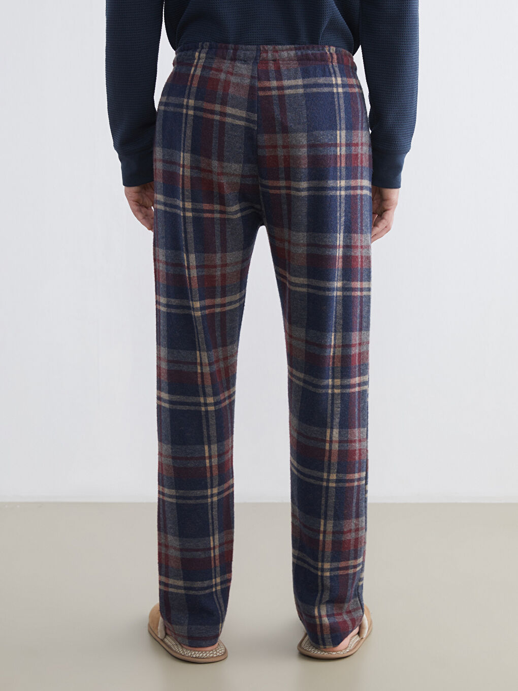 Bordo Standart Kalıp Erkek Pijama Alt-3