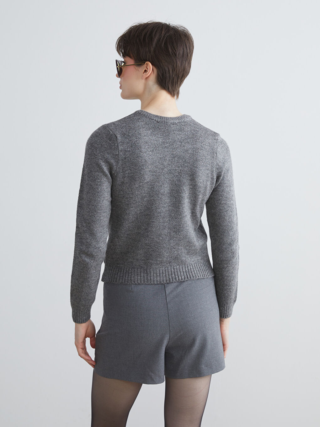 LCW Vision Crew Neck Women's Knitwear Cardigan -W5FE48Z8-D2X