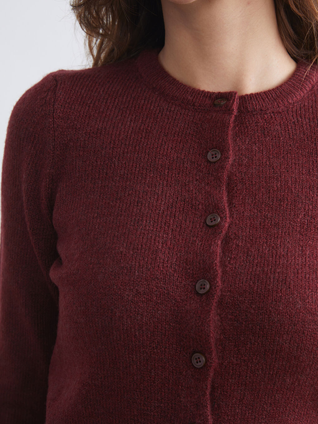 LCW Vision Crew Neck Women's Knitwear Cardigan -W5FE48Z8-R3J