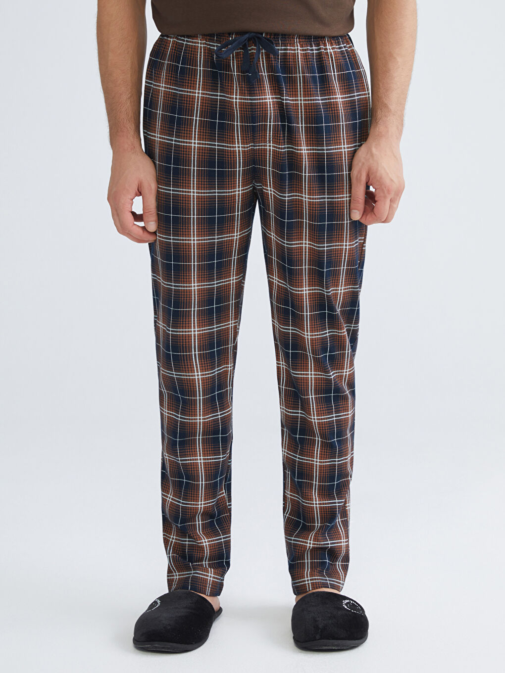 Regular Fit Plaid Men's Pyjama Bottoms-1