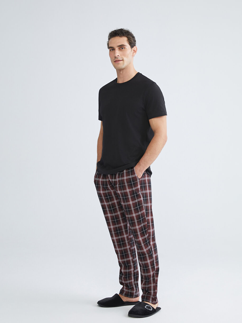 Regular Fit Plaid Men's Pyjama Bottoms
