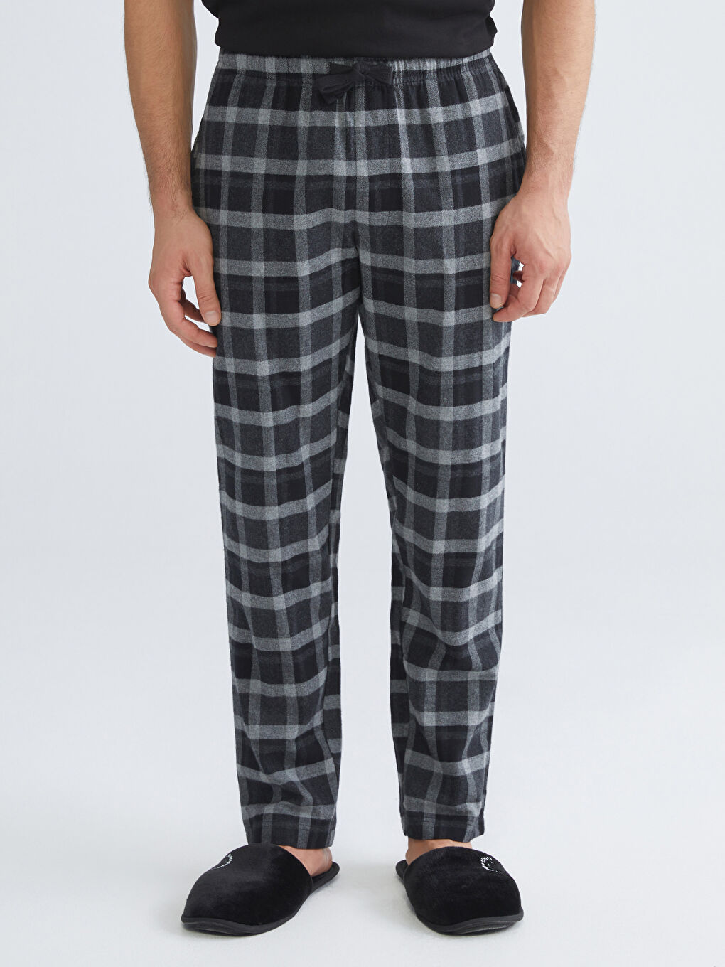 Regular Fit Plaid Men's Pyjama Bottoms-1