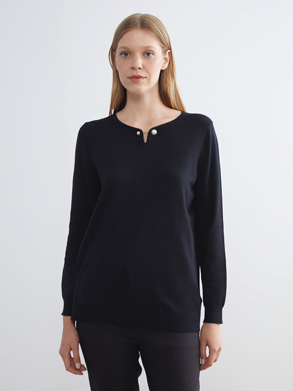 Crew Neck Women's Knitwear Sweater