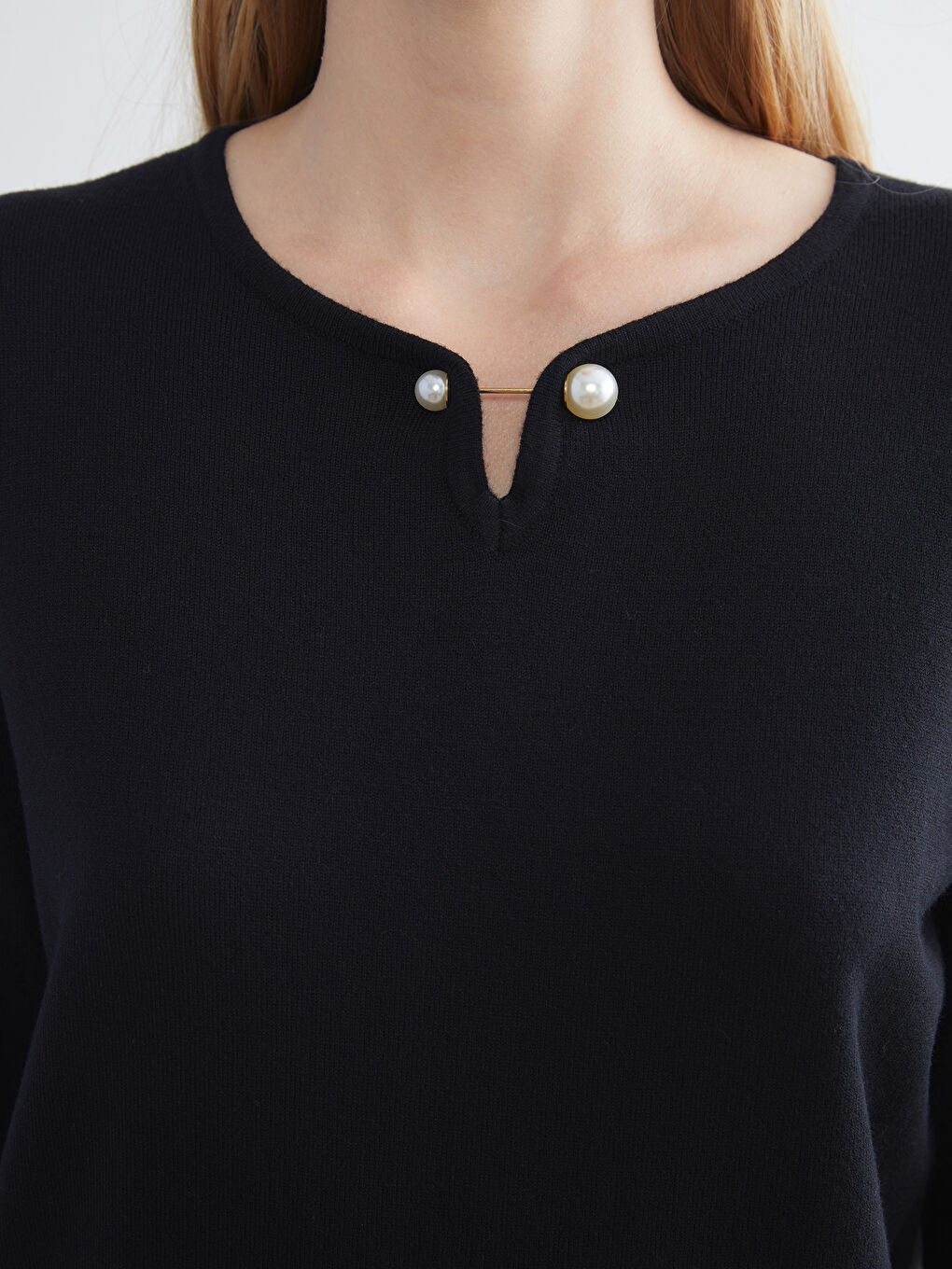 Crew Neck Women's Knitwear Sweater-2