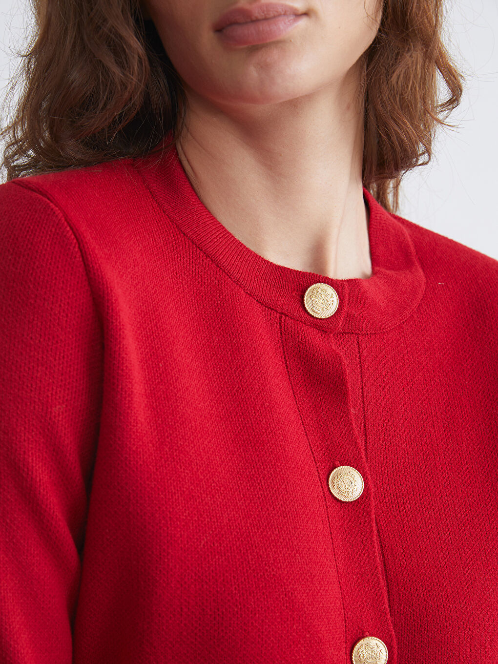 LCW Vision Crew Neck Women's Knitwear Cardigan -W5FE67Z8-HJQ