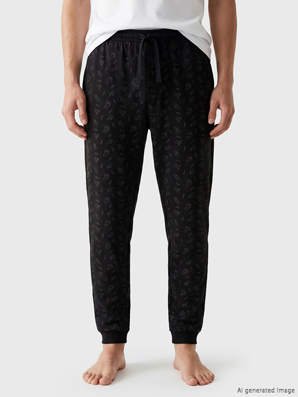 قيعان بيجامات رجالي بقصة عادية-1