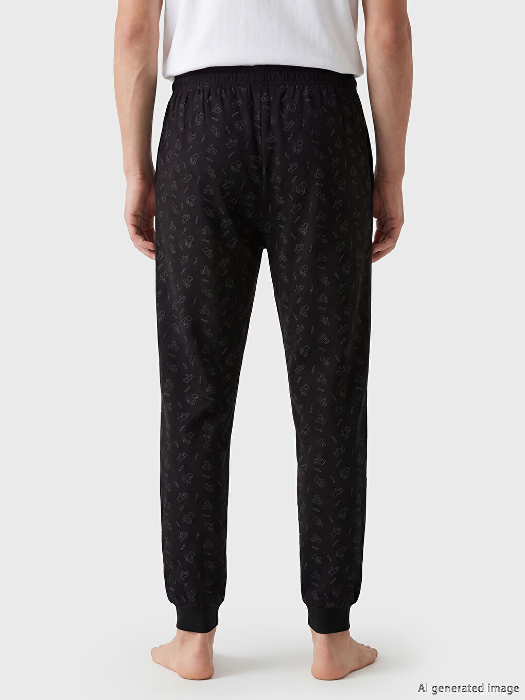 قيعان بيجامات رجالي بقصة عادية-3