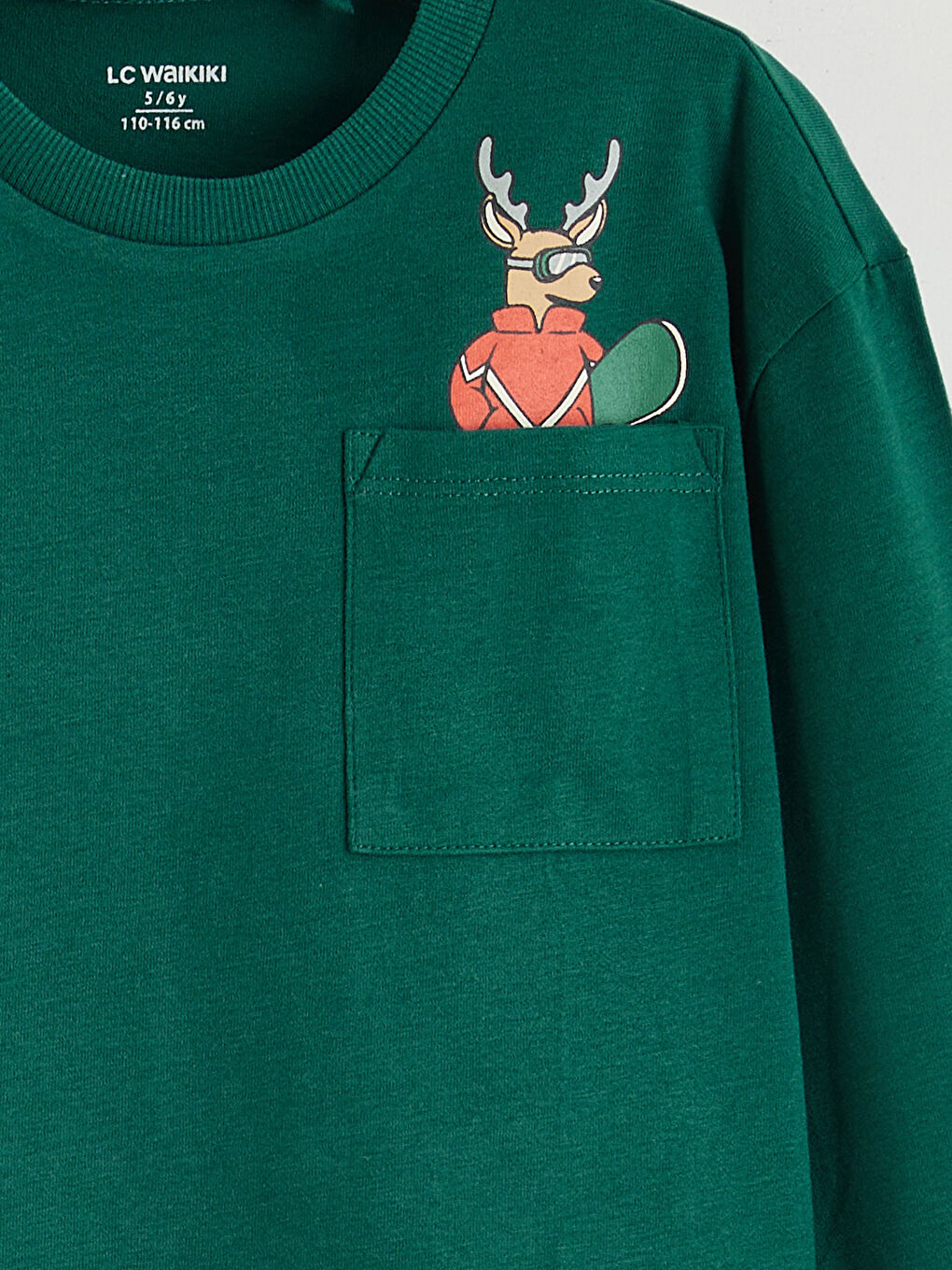 Футболка с круглым вырезом на рождественскую тематику для мальчиков-3