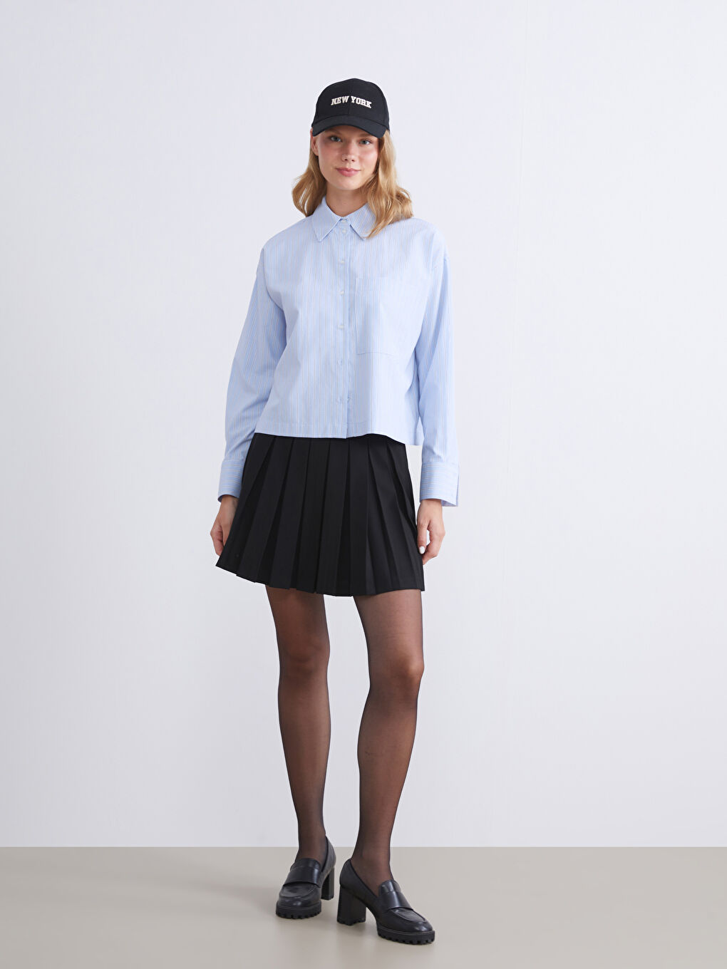 Striped Oversize Women's Shirt-1