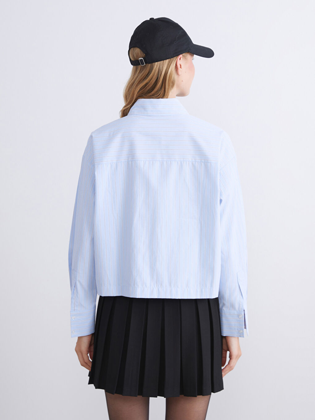 Striped Oversize Women's Shirt-3