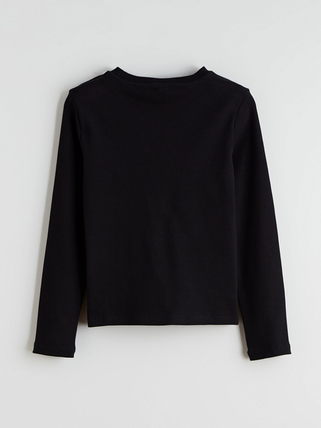 Siyah Bisiklet Yaka Paris Baskılı Kız Çocuk Tişört-3