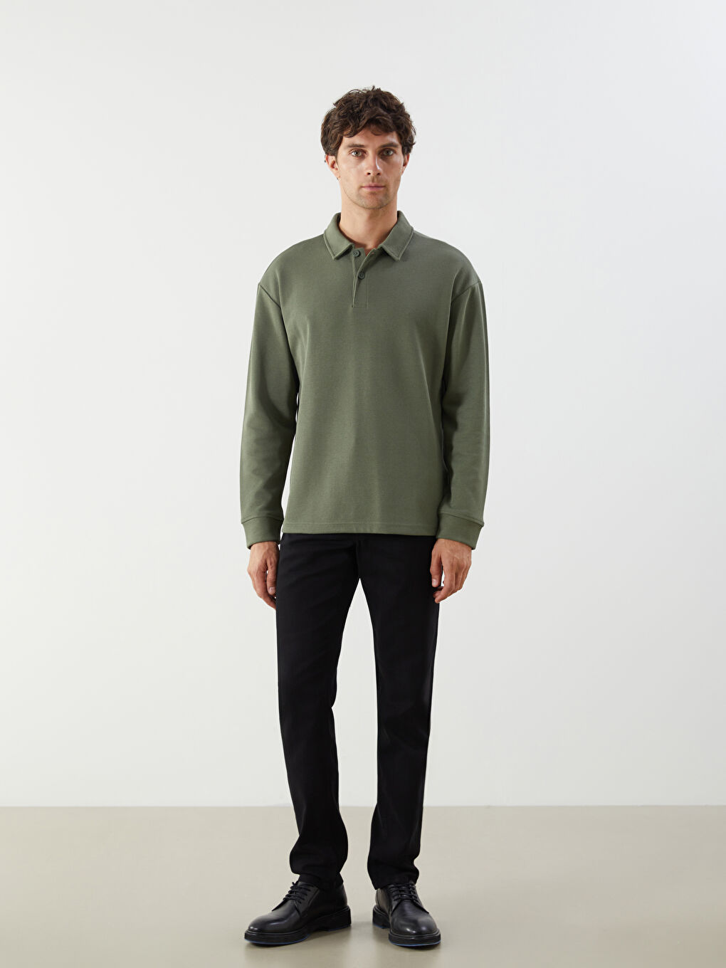 LCW ECO Polo Neck Men's Sweatshirt -W5FF08Z8-H70