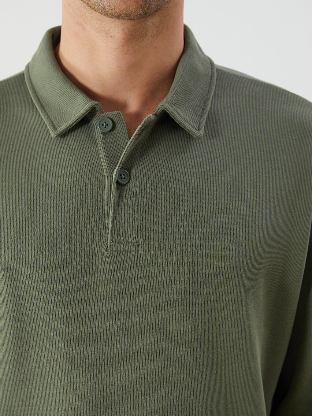 LCW ECO Polo Neck Men's Sweatshirt -W5FF08Z8-H70
