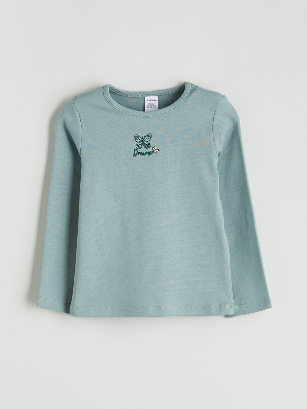 Crew Neck Long Sleeve Girls' T-Shirt 2-Pack-4