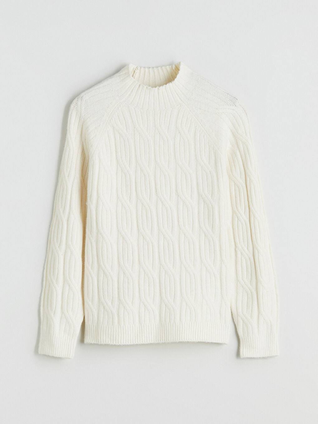 Funnel Neck Patterned Women's Knit Sweater-4