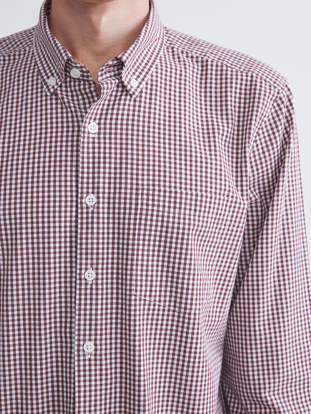 LCWAIKIKI Classic Regular Fit Long Sleeve Plaid Poplin Men's Shirt -W5FF14Z8-LLH