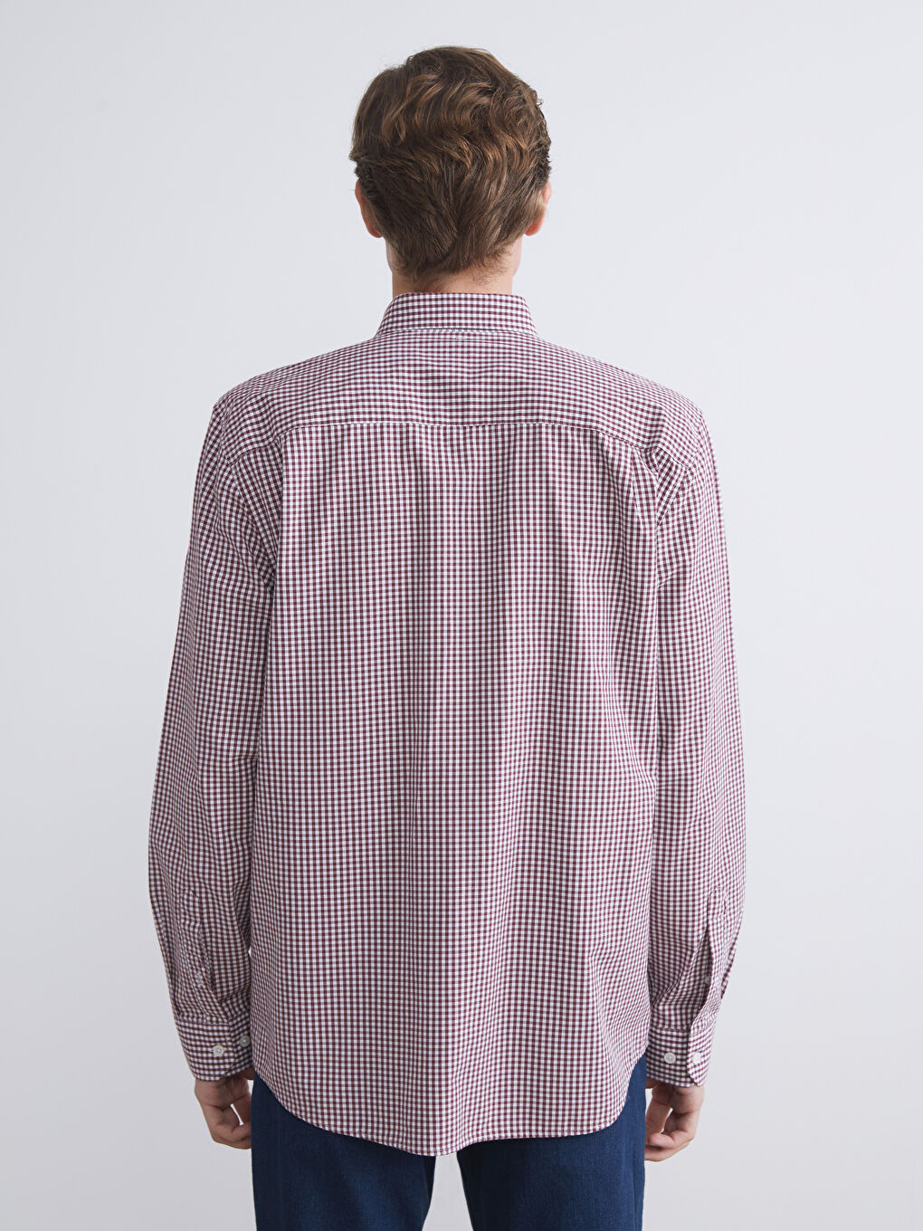 LCWAIKIKI Classic Regular Fit Long Sleeve Plaid Poplin Men's Shirt -W5FF14Z8-LLH