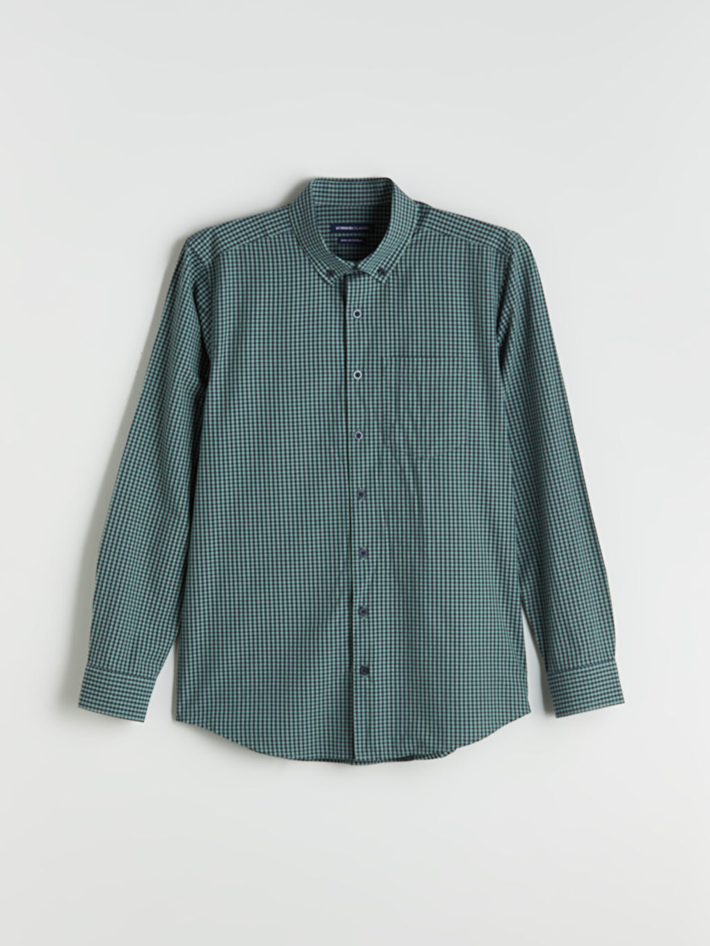 LCWAIKIKI Classic Regular Fit Long Sleeve Plaid Poplin Men's Shirt -W5FF14Z8-LME