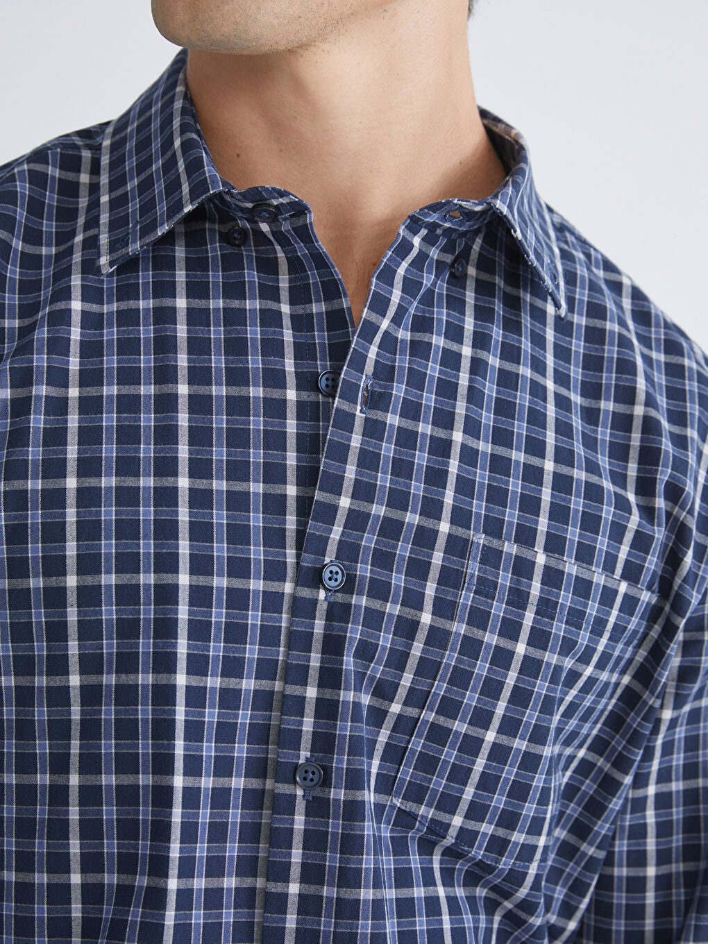 LCWAIKIKI Classic Regular Fit Long Sleeve Plaid Poplin Men's Shirt -W5FF15Z8-LN6