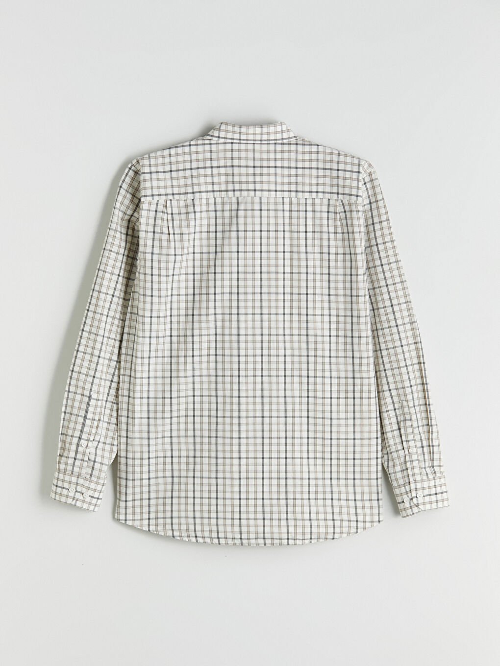 LCWAIKIKI Classic Regular Fit Long Sleeve Plaid Poplin Men's Shirt -W5FF15Z8-LKQ