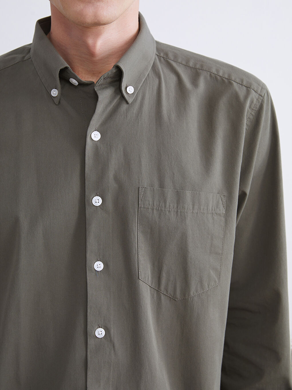 LCWAIKIKI Classic Regular Fit Long Sleeve Poplin Men's Shirt -W5FF19Z8-R38