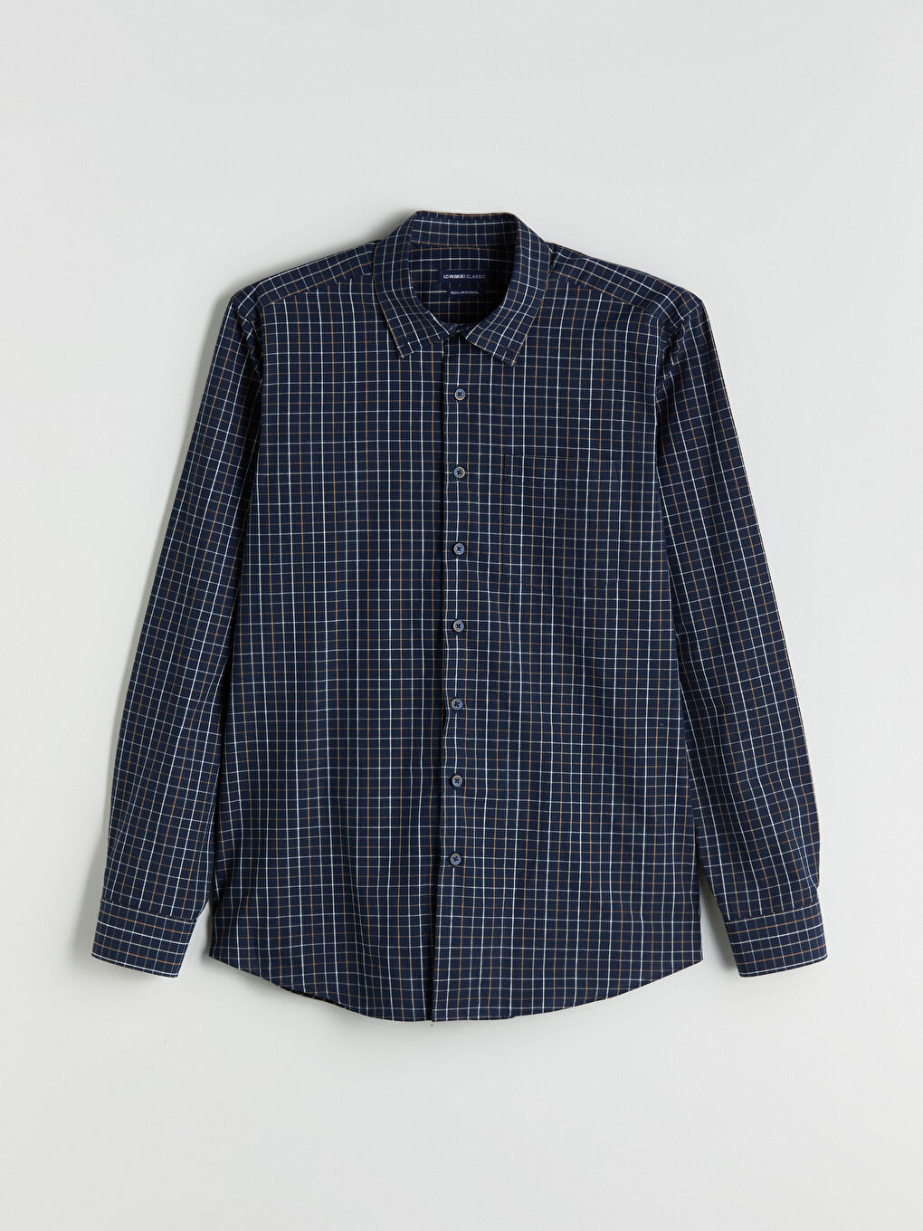 LCWAIKIKI Classic Regular Fit Long Sleeve Plaid Poplin Men's Shirt -W5FF20Z8-LN6